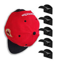 5pcs Baseball Hat Holder Snapback Cap Wall Headphone Hanger Hooks (Black) Newly