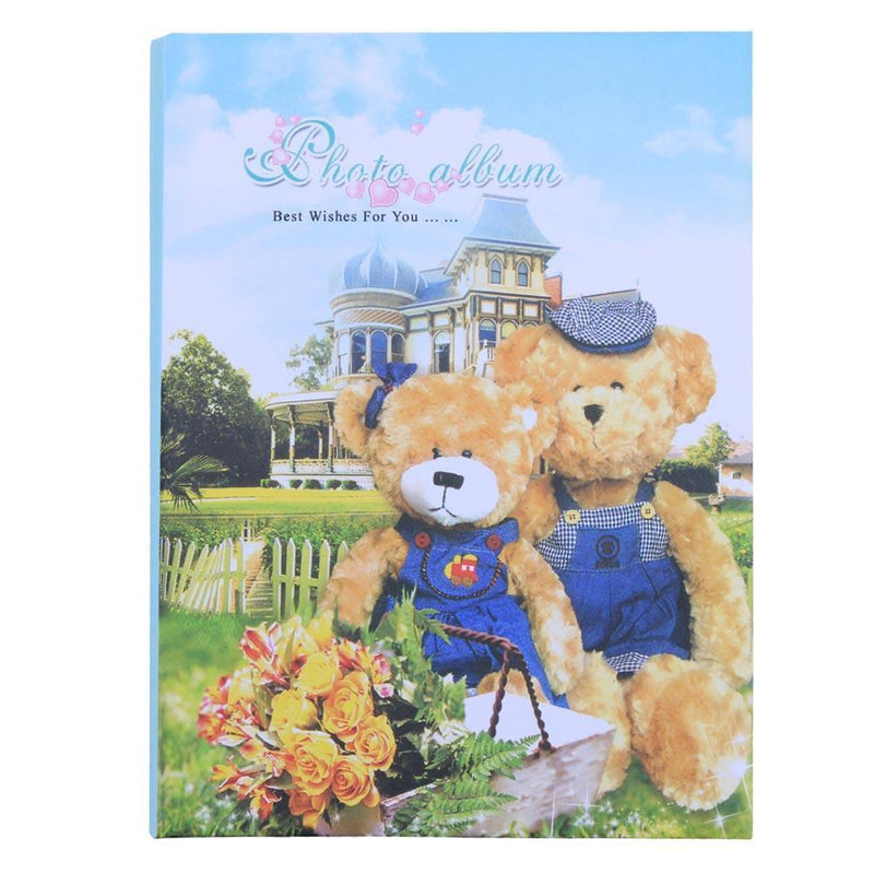 6 inch Photo Album Interleaf Type Loose-leaf Cartoon Bear Cover 100 Sheets