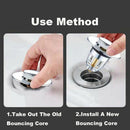 Sink Drain Plug With Anti-clogging Basket Wash Basin Bounce Drain Filter
