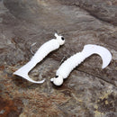 17pcs Fishing Lure  Jig Head Hook Grub Worm Soft Baits Shads Silicone Newly