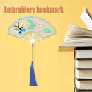 Fan Shaped Bookmark Needlework Embroidery Crafts Counted DIY Cross-Stitching