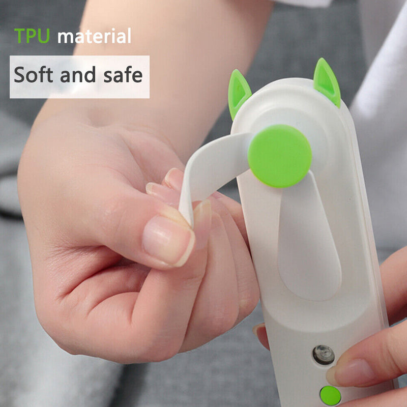 Water Spray Mist Fan Handheld Humidifier Face Steamer Cooling Fan (Green)
