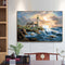 5D DIY Full Drill Diamond Painting Beach Lighthouse Rhinestone Canvas Pictures