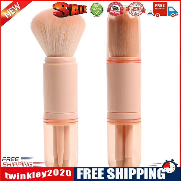 4 in 1 Makeup Brushes Set Telescopic Blush Eyeshadow Cosmetics Brush Tools