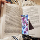 DIY Flower Special Shape Diamond Painting Creative Leather Bookmark with Tassel