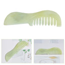 Large Tooth Jade Head Scalp Massage Prevent Hair Loss Jade Comb Beauty Care Tool