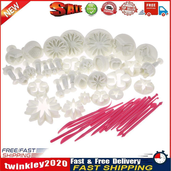 47 pcs Sugarcraft Cake Decorating Fondant Icing Plunger Tools Mold Mould Newly