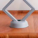 10pcs Floating Display Stands Clear Jewelry Necklace Box (Grey 7x7x2cm) Newly