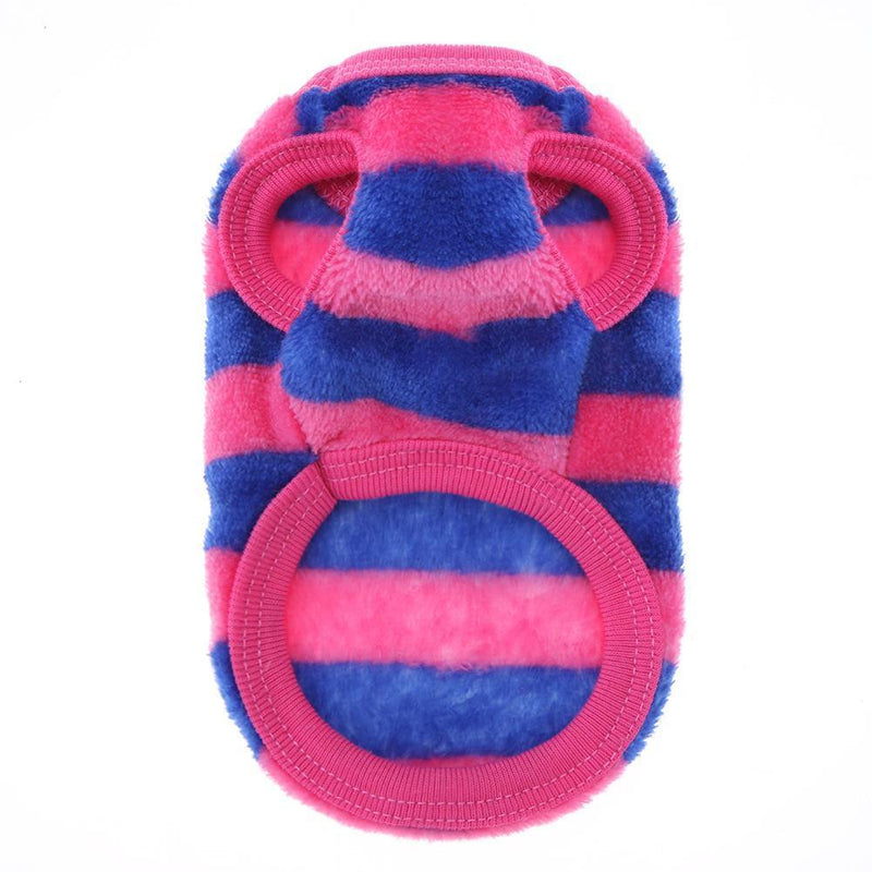 Winter Pet Dog Cat Clothes Fleece Apparel Small Animal Costume(Blue)(S)(2)