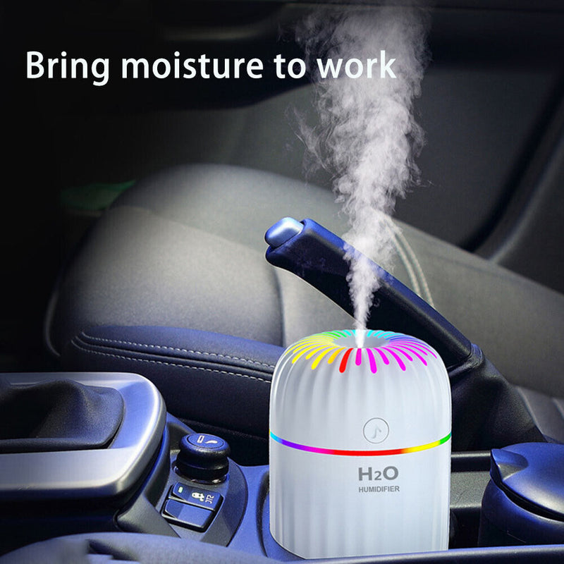 300ml Electric Air Humidifier Aroma Oil Diffuser Mini Mist Sprayer (White)