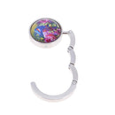 Portable Handbag Hook Foldable Desk Bag Purse Metal Holder Hanger Gifts(D) Newly
