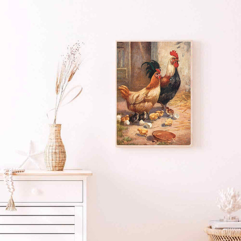 Diamond Painting 5D Full Round Drill Mosaic DIY Roaster Group Kit Bedroom Decor