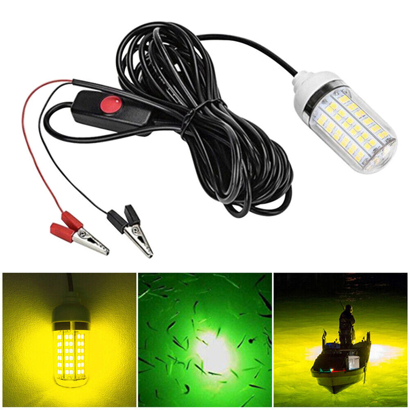 12V LED Fishing Trapping Attracting Lamp Lure Indicator Night Glowing Fish Lamp