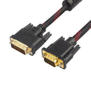 DVI-I 24+5 Turn To VGA Connect Wire Cable Male to Male Video Line 4.6ft.