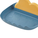 Silicone Utensil Rest with Drip Pad Cloud Rack with Pot Lid Holder (Yellow)