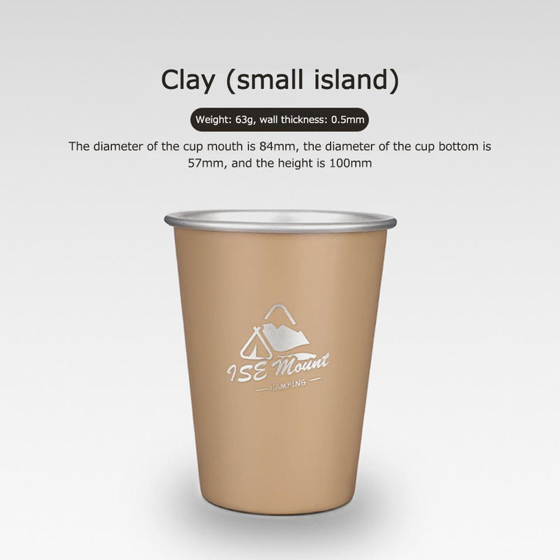 Stainless Steel Camping Cup Outdoor Travel Coffee Beer Mugs (Army Green)