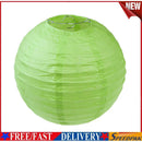 4 inch Round Chinese Paper Lantern DIY Paper Ball Lamp Party Decor (Green)