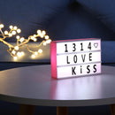 DIY Letter A6 Combination Cinema LED Light Box Battery Powered Lamp (Pink)