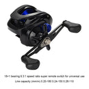 #A 18+1 BBs 6.3/1 Speed Ratio Right/Left Hand Low Profile Baitcasting Fishing Re