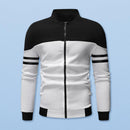 Men Teenager Boy Spring Autumn Long-Sleeves Cardigan Stripe Zipper Sweatershi
