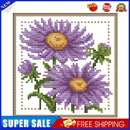 12 Month Flower Cross Stitch Printed Canvas DIY Needlework (September H431)