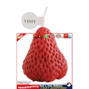 Strawberry Shaped Scented Candles Cake Decorations & Pleasant Scent (A) Newly
