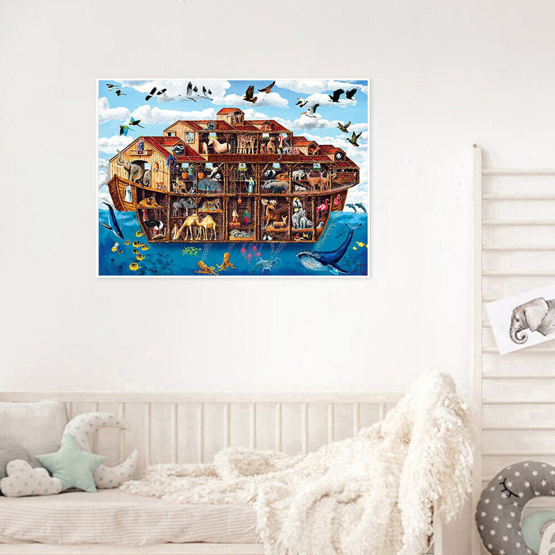 Animals 11CT Stamped DIY Embroidery Full Cross Stitch Handmade Wall Art Craft