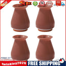 4pcs Silicone Furniture Leg Covers Table Feet Pad Floor Protector (Brown)