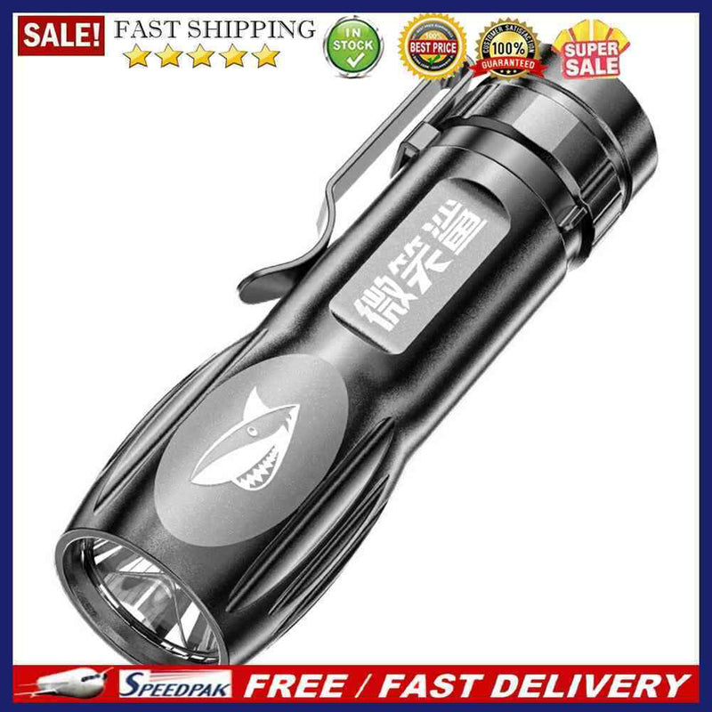 Portable Mini LED Beads Torch Outdoor USB Rechargeable Flashlight Searchlig