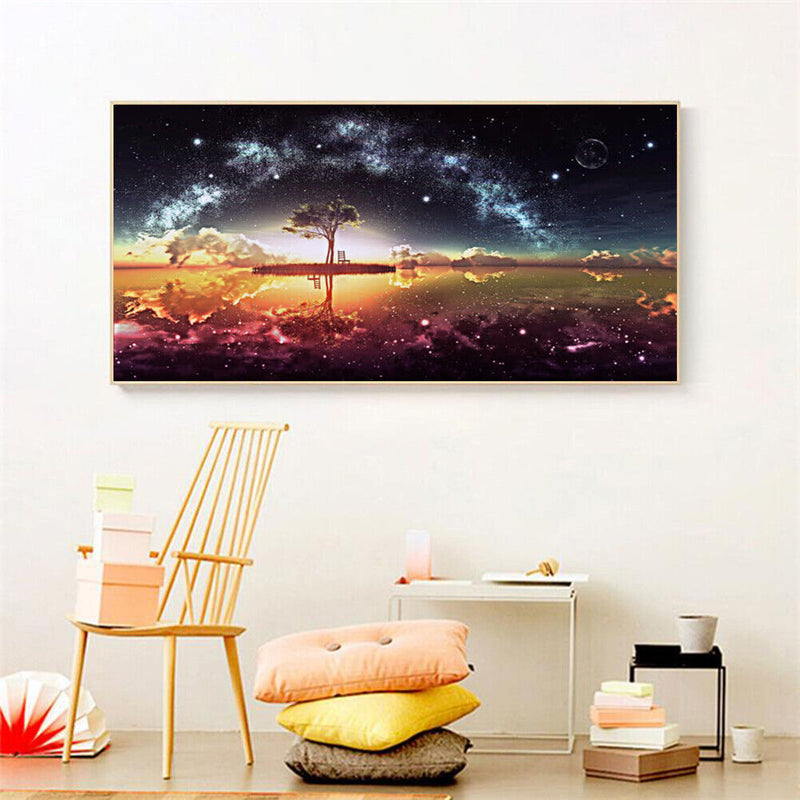 Star on the Lake 5D DIY Diamond Painting Full Round Drill Embroidery Canvas Arts
