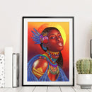 5D DIY Special Shaped Diamond Painting Girl Embroidery Kits Living Room Dec