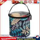 Woolen Yarn Storage Bag Oxford Cloth Leaf Print DIY Sewing Kit Bucket Bag Newly