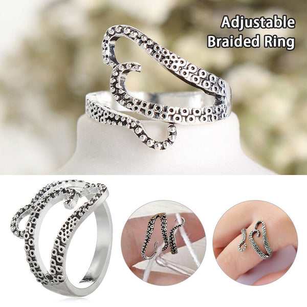 DIY Thimble Opening Finger Wear Sewing Knitting Ring Octopus Shape Crochet Loop
