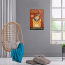 Cups on Cat Head Retro Metal Plate Tin Sign Plaque Poster for Bar Club Cafe