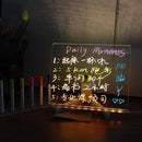 Transparent Acrylic Dry Erase Memo Message Board Writing Board With LED Li 7T_