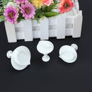 3pcs Rose Leaves Pattern Cut Mold Sugarcraft Fondant Cake Decorating Tools