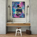 Painting By Numbers DIY Hugging Hand Painted Canvas Oil Art Picture Craft Kit