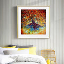 DIY Oil Paint by Numbers Golden Tree Coded Hand Painted Acrylic Drawing Kit