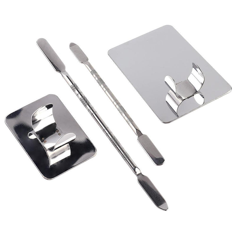Nail Art Palette Stainless Steel Makeup Cosmetic Color Mixing Palette (L)
