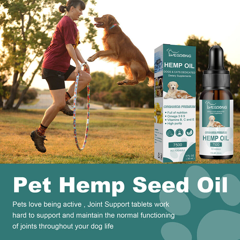 Pet Pain Relief Oil Calming Aid for Cats Dogs Joint Support Immune Skin Health