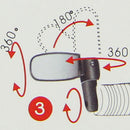 2pcs Adjustable MTB Bike Bicycle Cycling Rearview Mirror Glass Mini(Black) Newly