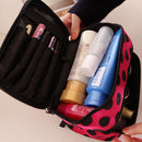 Double Layer Women Cosmetic Bag Zipper Organizer Portable Travel Makeup Stora