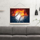 5D Diamond Painting Heat Baseball Full Round Drill DIY Mosaic Picture Decor Kit