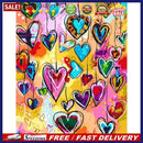 Painting By Numbers Kit DIY Love Heart Hand Painted Canvas Oil Wall Art Pic