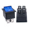 Rocker Switch Power Switch 2-Level 4 Pins with Light 10A AC125-250V (Blue)