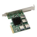 PCI-E Extender Adapter 1 to 4 PCI-Express Slot USB 3.0 Riser Multiplier Card