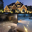Solar Powered LED Decking Floor Spot Lights White Steel Garden Lamp Q6V9