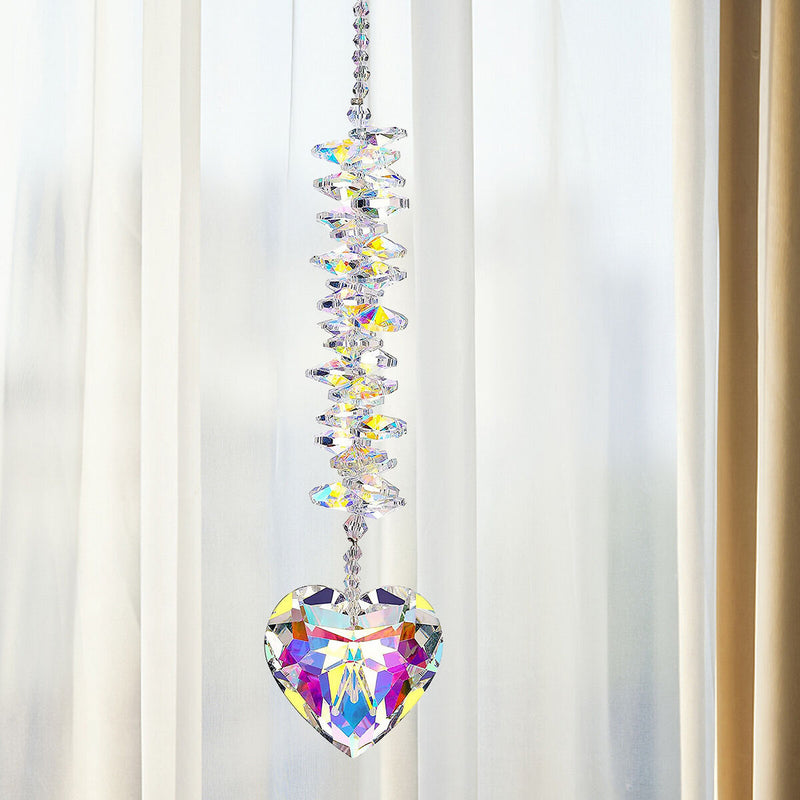 Crystal Love Light Catcher- Hanging Pendant Valentines Day Gifts (AB Color)