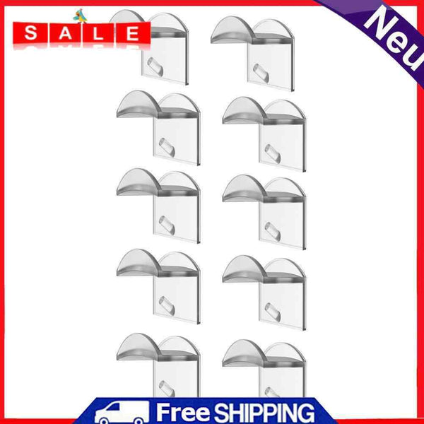 10pcs Transparent Adhesive Hat Hooks-Modern Baseball Caps Hangers Rack
