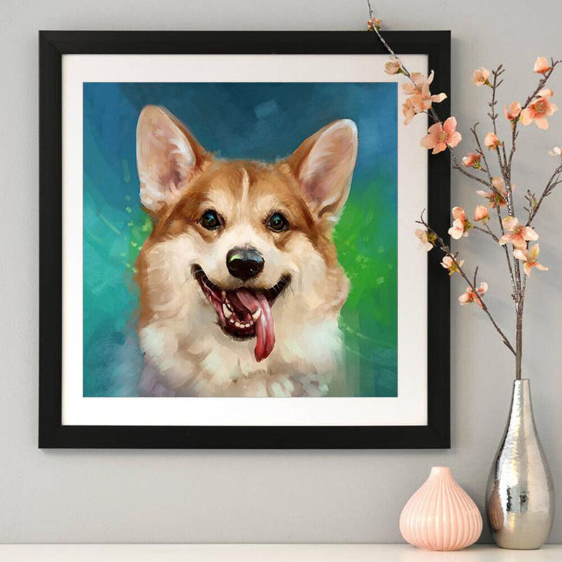 DIY 5D Embroidery Dog Animal Diamond Painting Cross Stitch Home Decoration Gift